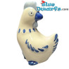 Set van 2 kippen – Handbeschilderd – Delfts Blauw – Keramiek – 3 x 5 x 9 cm