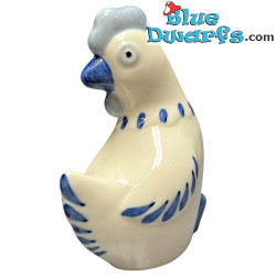 Lot de 2 poulets – Peints à la main – Delft Blauw – Céramique – 3 x 5 x 9 cm