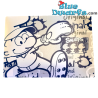 Tovaglietta dei Puffi - Blu - Puffo Baseball - Plastica flessibile - 53 x 30 cm