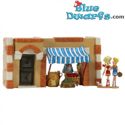 Le primeur de Nicae - De Markt van Nicae - Asterix & Obelix metalen verzamelbeeldje - Pixi: 2389 - 2026 - 15 x 9 x 5 cm