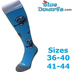 Schlumpf beim Hockeyspielen – Die Schlümpfe Sportsocken – Hellblau – Hingly