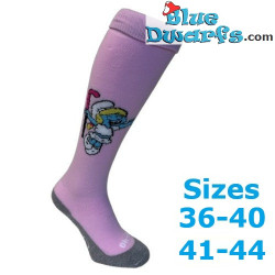 Calze sportive rosa con Puffetta e bastone da hockey – I Puffi – Hingly