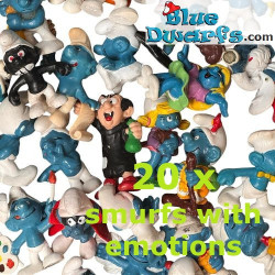 20 Schleich Schlümpfe Emotionen/Therapie - Sehr guter Zustand - Schleich - 5,5 cm