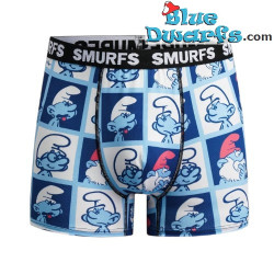 Calzoncillos de Los Pitufos – Boxers con estampado retro integral de Los Pitufos – Ropa de Los Pitufos
