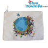 Smurfen toilettas  met rits – wereldbol met bloemen – Bon Marche - 28x20cm