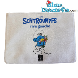 Smurfs toiletry bag with zipper – globe with flowers – Bon Marché – 28x20 cm