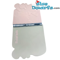 Brilsmurf Notitieboekje - Blauw met relief - 100 pagina's - 16x15 cm