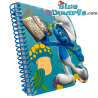 Brillenschlumpf Notizbuch – Blau mit Relief – 100 Seiten – 16x15 cm