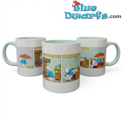 Schlumpf mit Regenschirm - Die Schlümpfe Keramiktasse - Die Schlümpfe Küchenzubehör - 350 ml