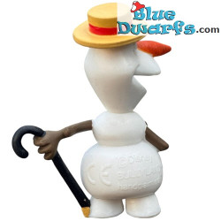 Olaf il pupazzo di neve con bastone da passeggio e cappello - Frozen Figurina - Bullyland Disney - 5cm