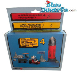 40604: Coffret Explorateur Lunaire des Schtroumpfs - Schtroumpf Astronaute avec Fusée Lunaire et Accessoires - Schleich