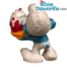 20100: Smurf met taart - Peyo - 3 cm