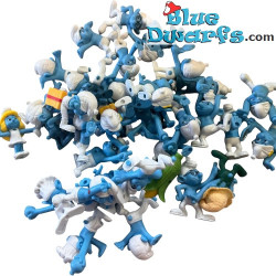 10 x Randomly Selected Smurf Figurines – Albert Supermarket – Mini – 4 cm – 2014