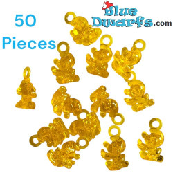 50 stuks - Slaapwandelaar hangertje - Transparant geel - 2 cm
