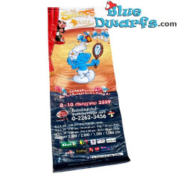 Vanity Smurf with Mirror - Thai Smurf Musical Banner – Unique Piece – Polyester – 2016 – 160 x 60 cm