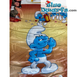 Hefty Smurf with Tattoo - Thai Smurf Musical Banner – Unique Piece – Polyester – 2016 – 160 x 60 cm