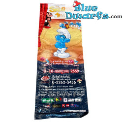 Brilsmurf - Thaise Smurfenbanner musical - Unieke exemplaar - Polyester -  2016 - 160x60xcm
