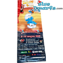 Clumsy Smurf - Thai Smurf Musical Banner – Unique Piece – Polyester – 2016 – 160 x 60 cm