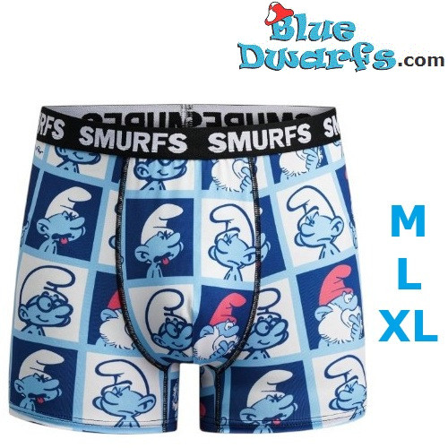 Smurfen Onderbroek – De Smurfen Retro All-Over Print Boxers – De Smurfen Kleding
