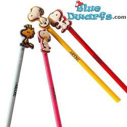 Crayons Snoopy & Woodstock avec Toppers Visage - Produits dérivés Snoopy - Peanuts - 19 cm