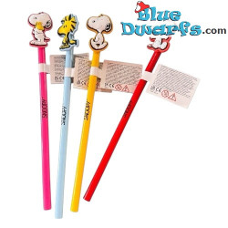 Crayons Snoopy & Woodstock avec Toppers Visage - Produits dérivés Snoopy - Peanuts - 19 cm