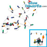 Luci di Festa Corda Dorata - Prodotto Decorativo I Puffi - Puffo Non Incluso - 100cm