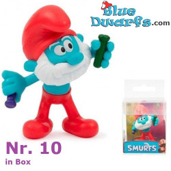 Complete set van 6 Smurfen - Puf16000 - Smurfen in doos - Giochi Preziosi - 7,5 cm