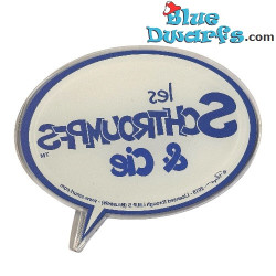Sottobicchiere a forma di fumetto - Logo in plastica Les Schtroumpfs & Cie - Art To Print - 10 x 9 cm