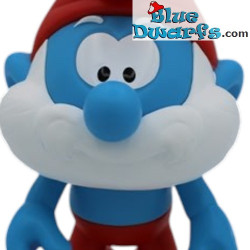 Papa Smurf - Plastic movable smurf  - Vinyl Global Smurfday Figurine - Matte Colors - 20 cm