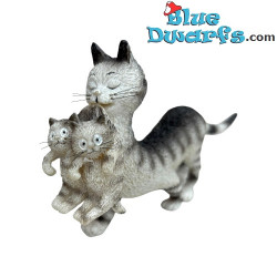 Maman et ses petits - Figurine Chat Dubout - Parastone - 9x18 cm