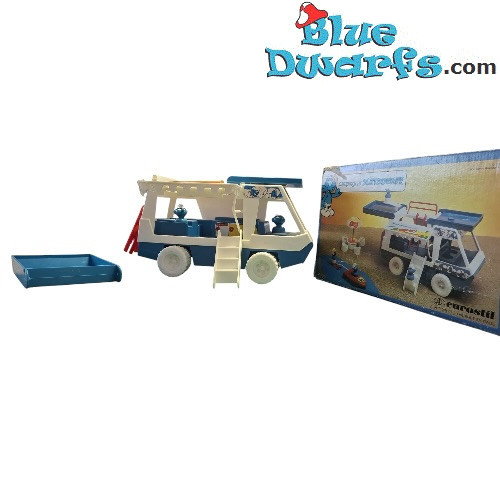 Smurfs Vintage Camper – with Box – Incomplete – Eurostil – 1983 – 29 cm