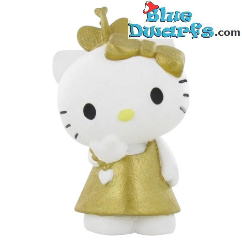 Hello Kitty im goldenen Outfit - Comansi-Figur - 6,5 × 4 cm
