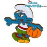 Schtroumpf Joueur de basket - Broche en métal - Peyo 1993 IMPS Brussels - 2,5 cm