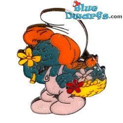 Sassette de kleuter smurfin - Metalen speldje - 1993 - 2,5 cm