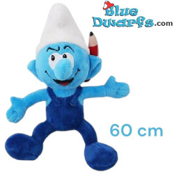 Knutselsmurf - Smurfen knuffel - 60 cm