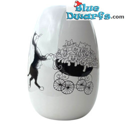 Dubout Zylindrische Vase – Katze mit dem Kinderwagenf – Dubout-Katze – Parastone – 16 cm