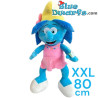 Smurfbloesem Smurfin - Smurfen knuffel - 80 cm