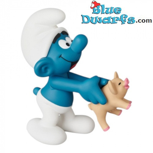 20067: Smurf with Piglet - UDF - Series 3 - Medicom - 7 cm