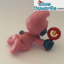 20202: Babysmurf with pink rattle