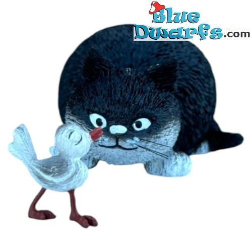 Pájaro al Gato: ¡Atrápame! - Figura de Gato Dubout - Parastone - 4x10 cm