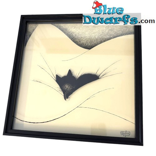 Boîte vitrine – Gros Dodo – Sieste de Chat - Chat de Dubout - Parastone - 33 x 33 cm