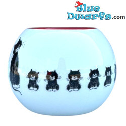 Dubout Kugel-Kerzenhalter – Katzen in einer Reihe – Dubout-Katze – Parastone – 6 cm