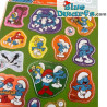 The Smurfs Sheet of stickers - The Smurfs Merchandize - 10 x 24 cm