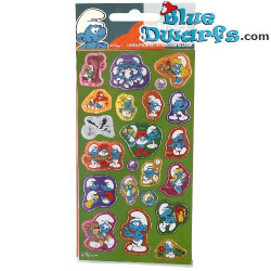 The Smurfs Sheet of stickers - The Smurfs Merchandize - 10 x 24 cm