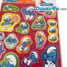 Foglio di Adesivi dei Puffi - Merchandising dei Puffi - 10 x 24 cm