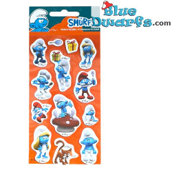 Die Schlümpfe Stickerbogen - Die Schlümpfe Merchandise - 10 x 24 cm