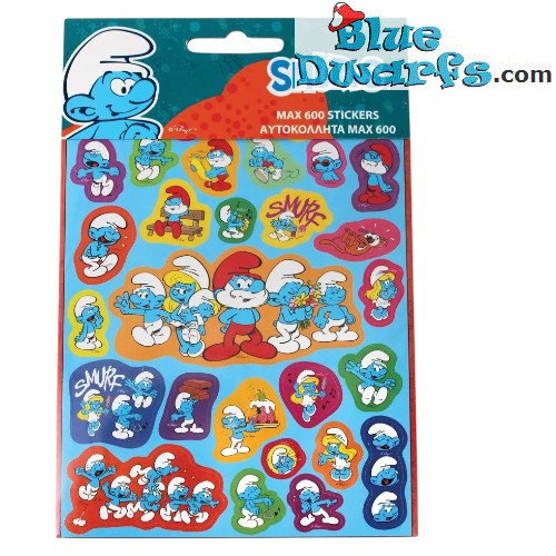 Die Schlümpfe Stickerbogen - Die Schlümpfe Merchandisee - 600 Stickers