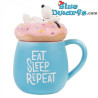 Taza Snoopy sobre una Dona - Eat, Sleep, Repeat - Merchandising de Snoopy - Peanuts - 500 ml