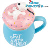 Snoopy auf einem Donut Tasse - Eat, Sleep, Repeat - Snoopy Merchandise - Peanuts - 500 ml