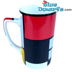 Espressobecher – Komposition mit großer roter Fläche – Piet Mondrian – Parastone – 11 cm